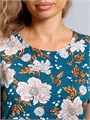 Туника платье трикотажное домашнее Туника1 - желтые цветы