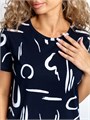 Туника платье трикотажное домашнее Туника1-белые вензеля