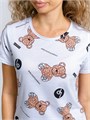 Сорочка женская хлопок Ночная сорочка3-леопардовые_мишки