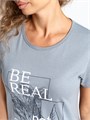 Туника платье трикотажное домашнее Туника1-ОС-серый_ BE REAL
