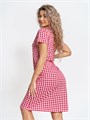 Туника домашняя женская Туника1-BMR-красные квадратики_Picnic Chic