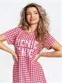 Туника домашняя женская Туника1-BMR-красные квадратики_Picnic Chic