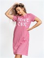 Туника домашняя женская Туника1-BMR-красные квадратики_Picnic Chic