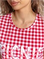 Туника домашняя женская Туника1-BMR-красные квадратики_Picnic Chic