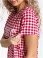Туника домашняя женская Туника1-BMR-красные квадратики_Picnic Chic